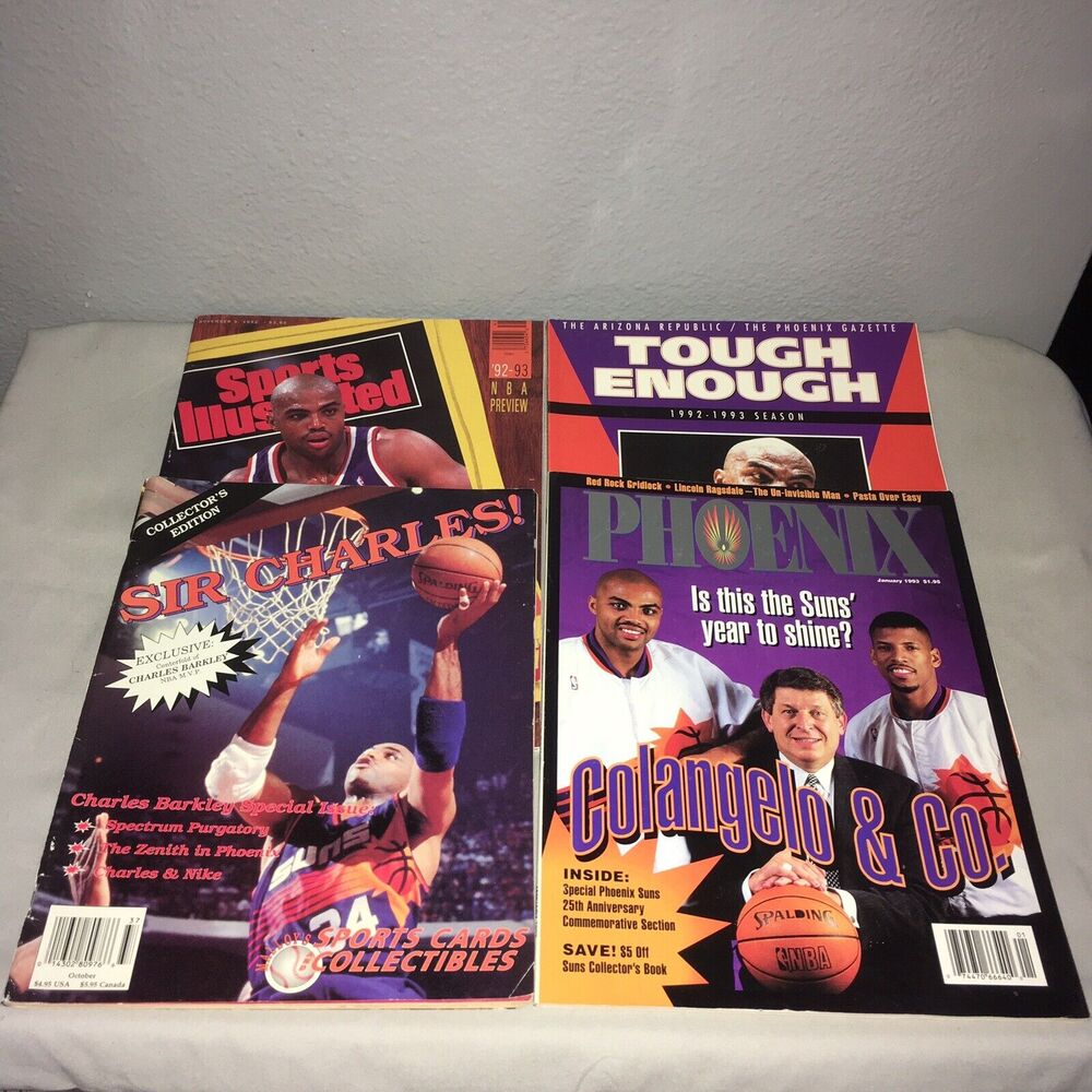 NBA Phoenix Suns Charles Barkley 90s Vintage Magazine Lot Good Condition But 1